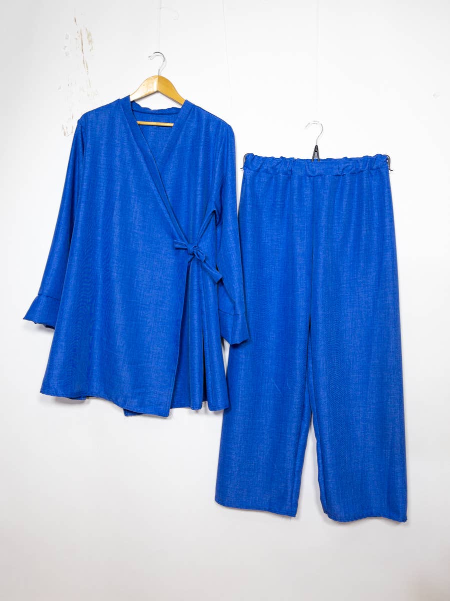 Crossed top abaya set ref:2386 xlm pan