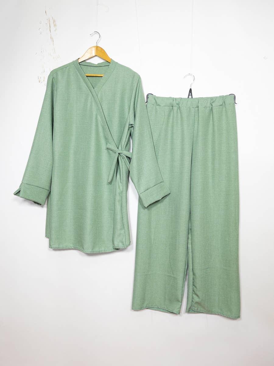 Crossed top abaya set ref:2386 xlm pan