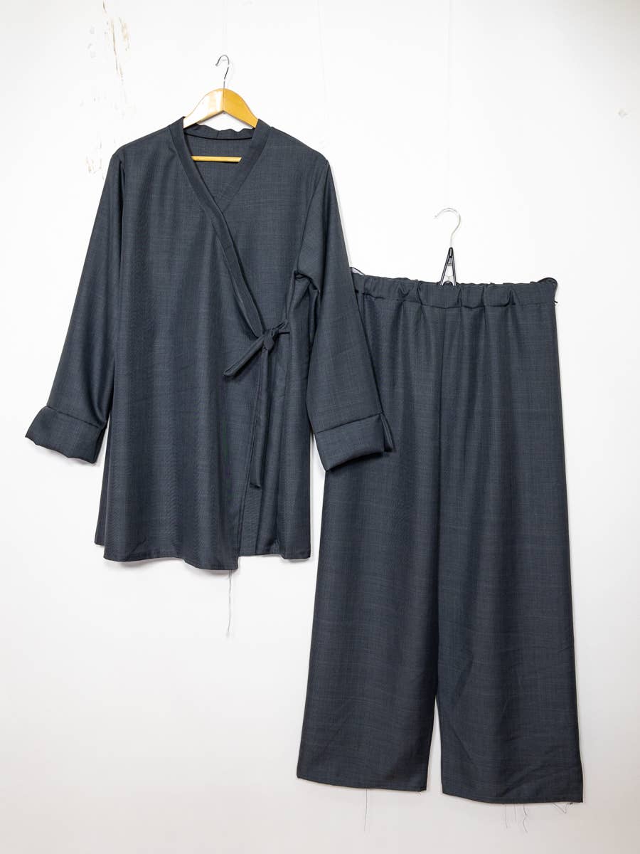Crossed top abaya set ref:2386 xlm pan