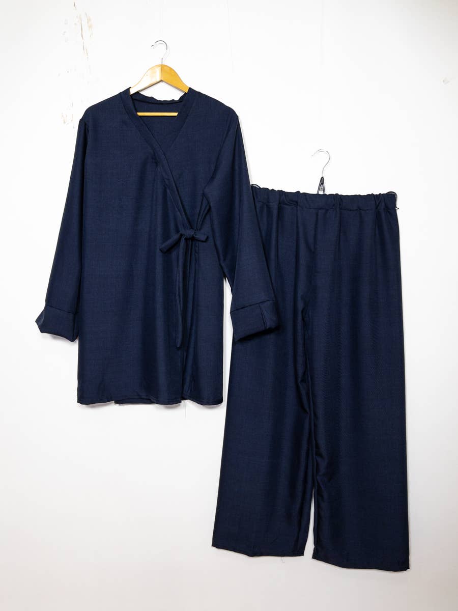 Crossed top abaya set ref:2386 xlm pan