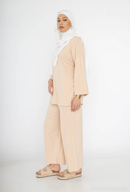 Crossed top abaya set ref:2386 xlm pan