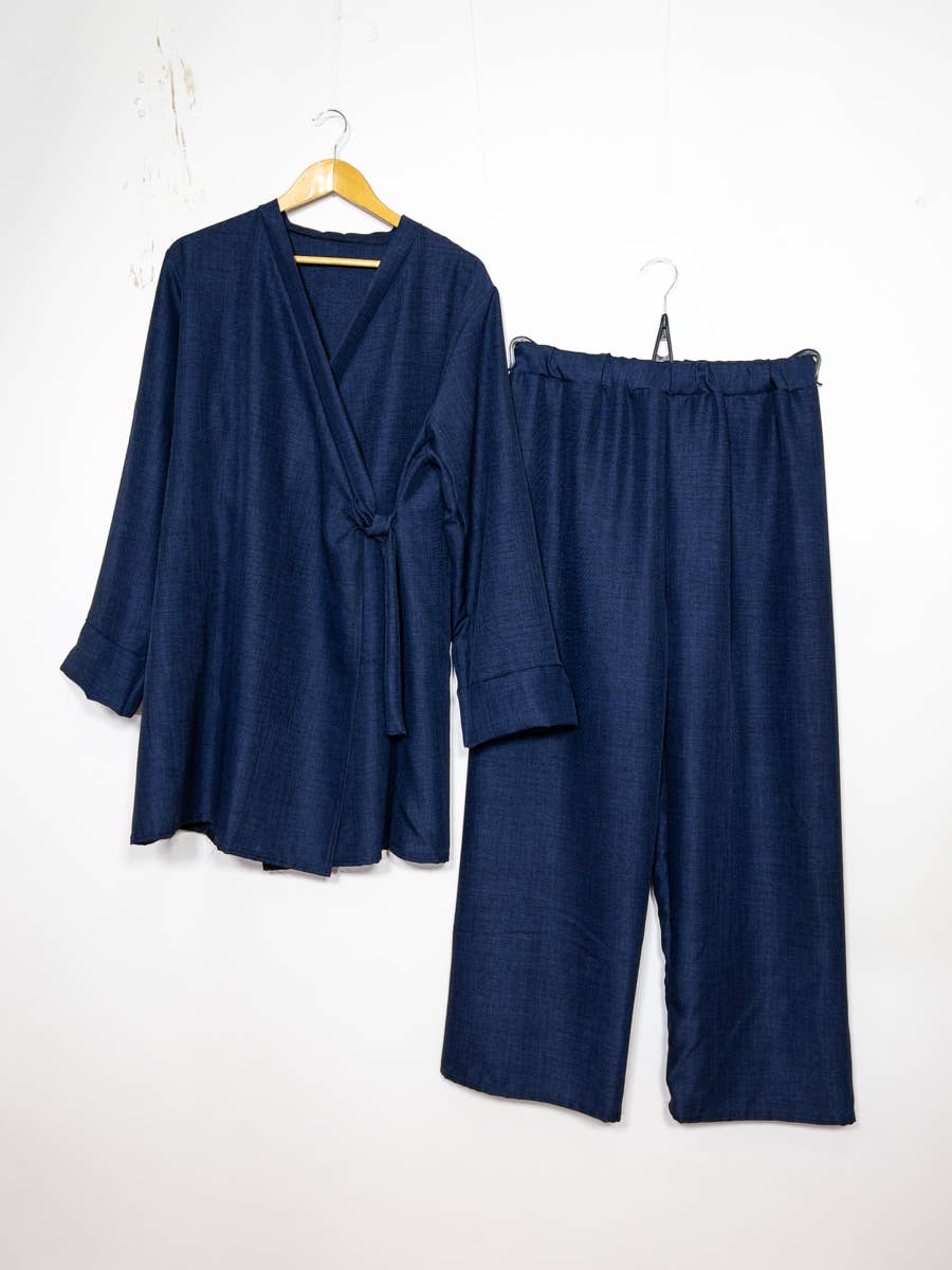 Crossed top abaya set ref:2386 xlm pan