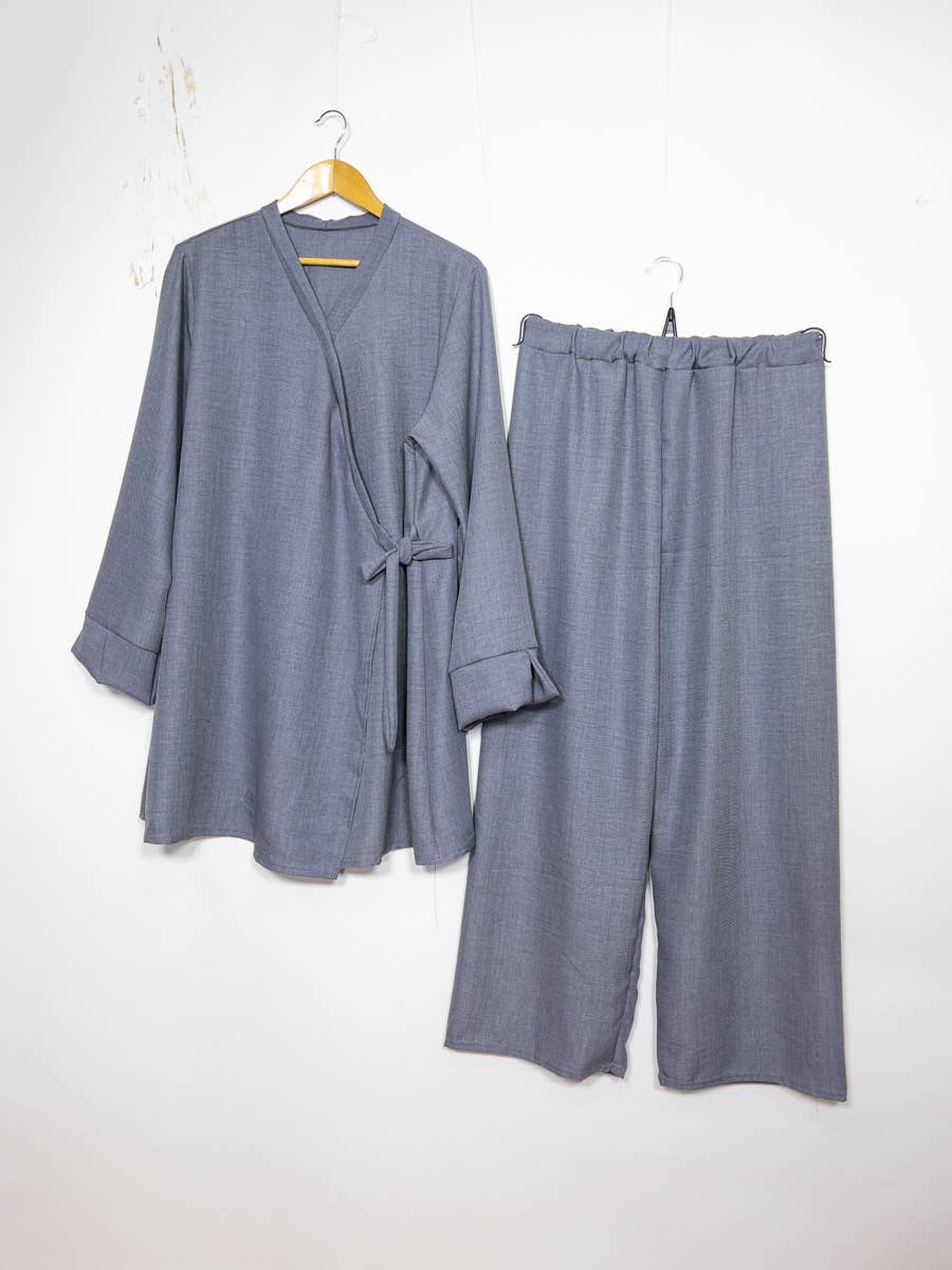 Crossed top abaya set ref:2386 xlm pan