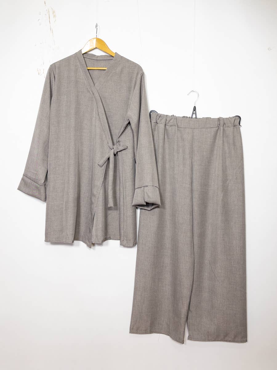 Crossed top abaya set ref:2386 xlm pan