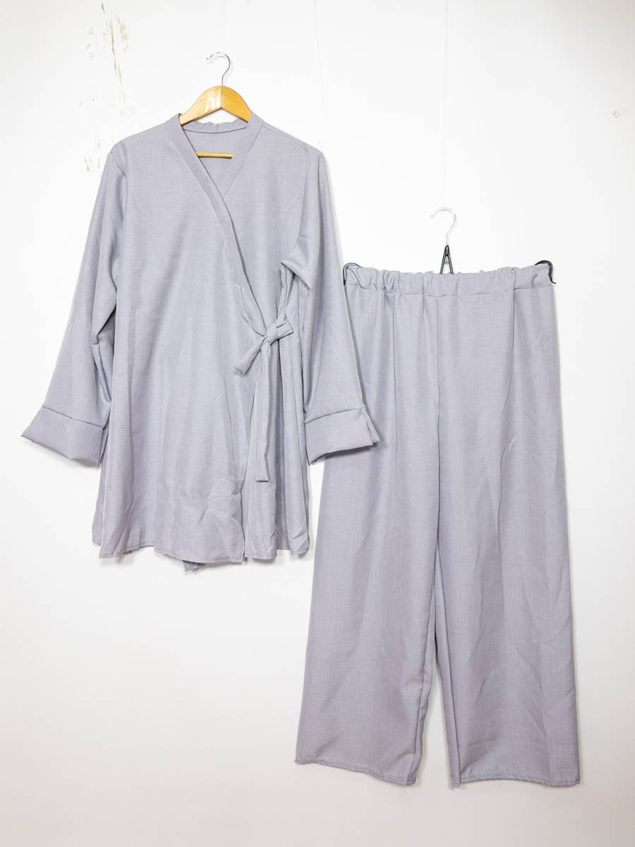 Crossed top abaya set ref:2386 xlm pan