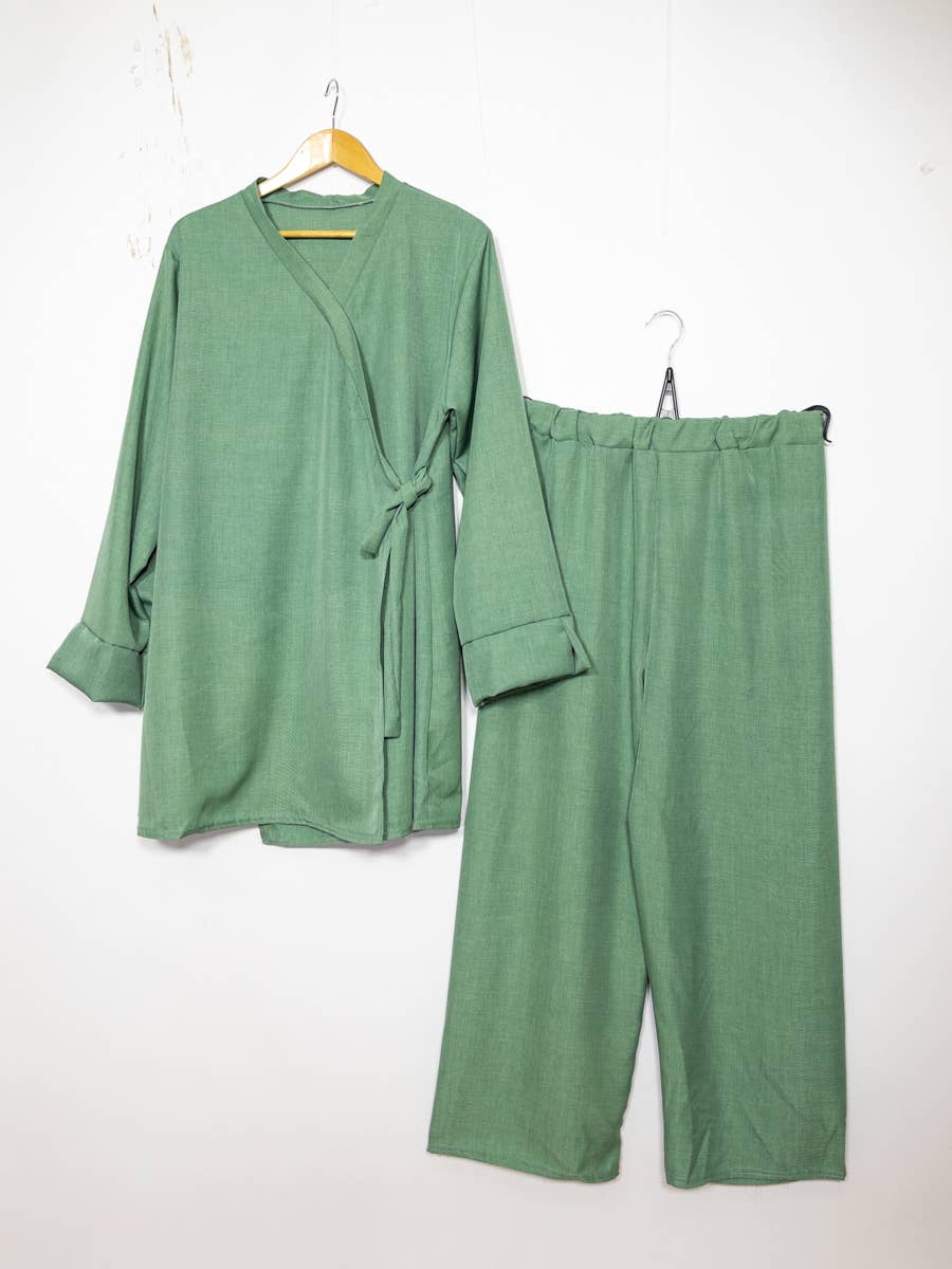 Crossed top abaya set ref:2386 xlm pan